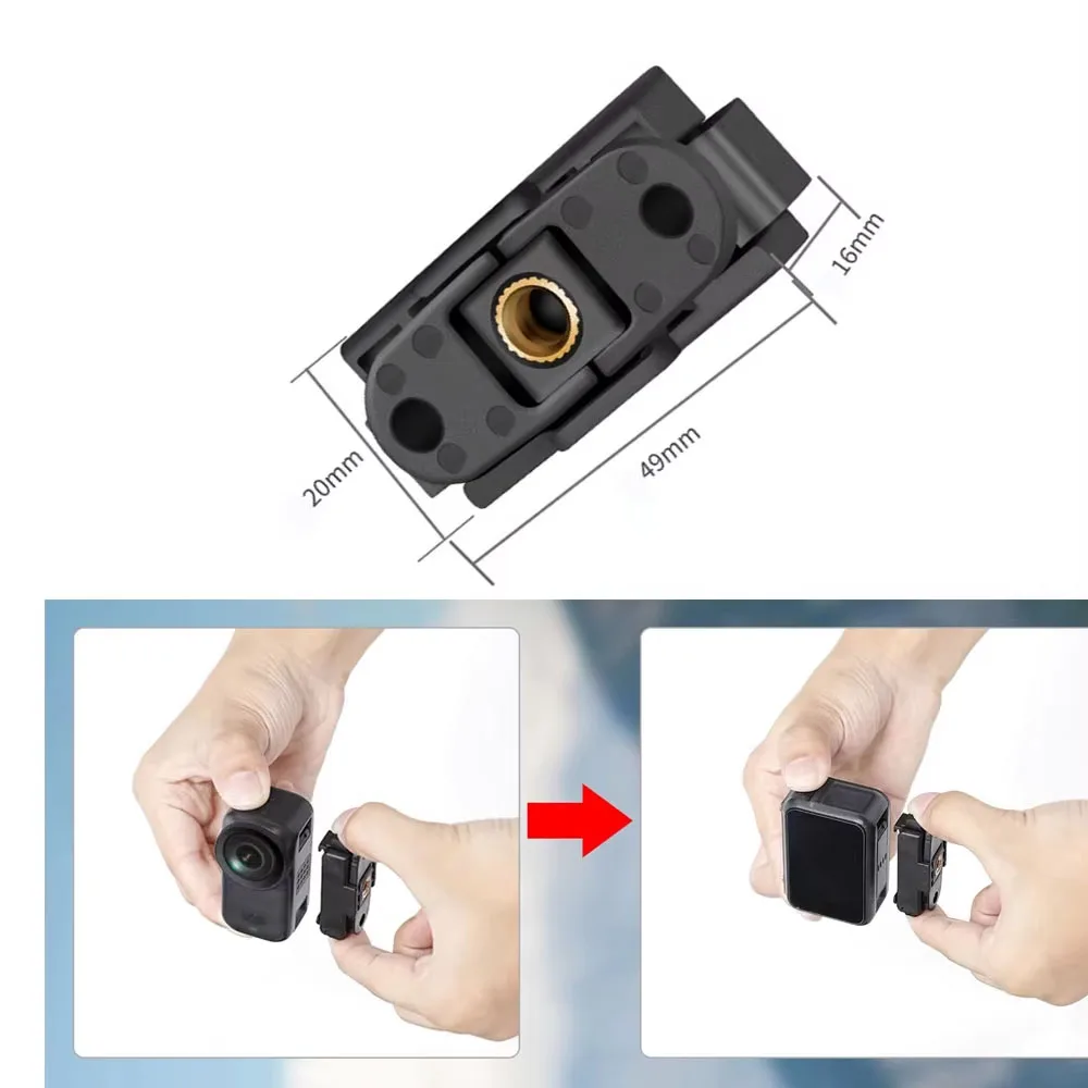 

Magnetic Camera Mounting Base for DJI Osmo Nano Camera with 1/4inch Screw Hole Quick Release Foldable Extension Mount