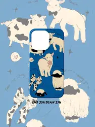 Cartoon Cute Little Lamb Phone Case for iPhone 16 15 14 13 12 11 Pro Max XS XR XSMax 6 7 8 Plus Glossy HD Hard PC Cover