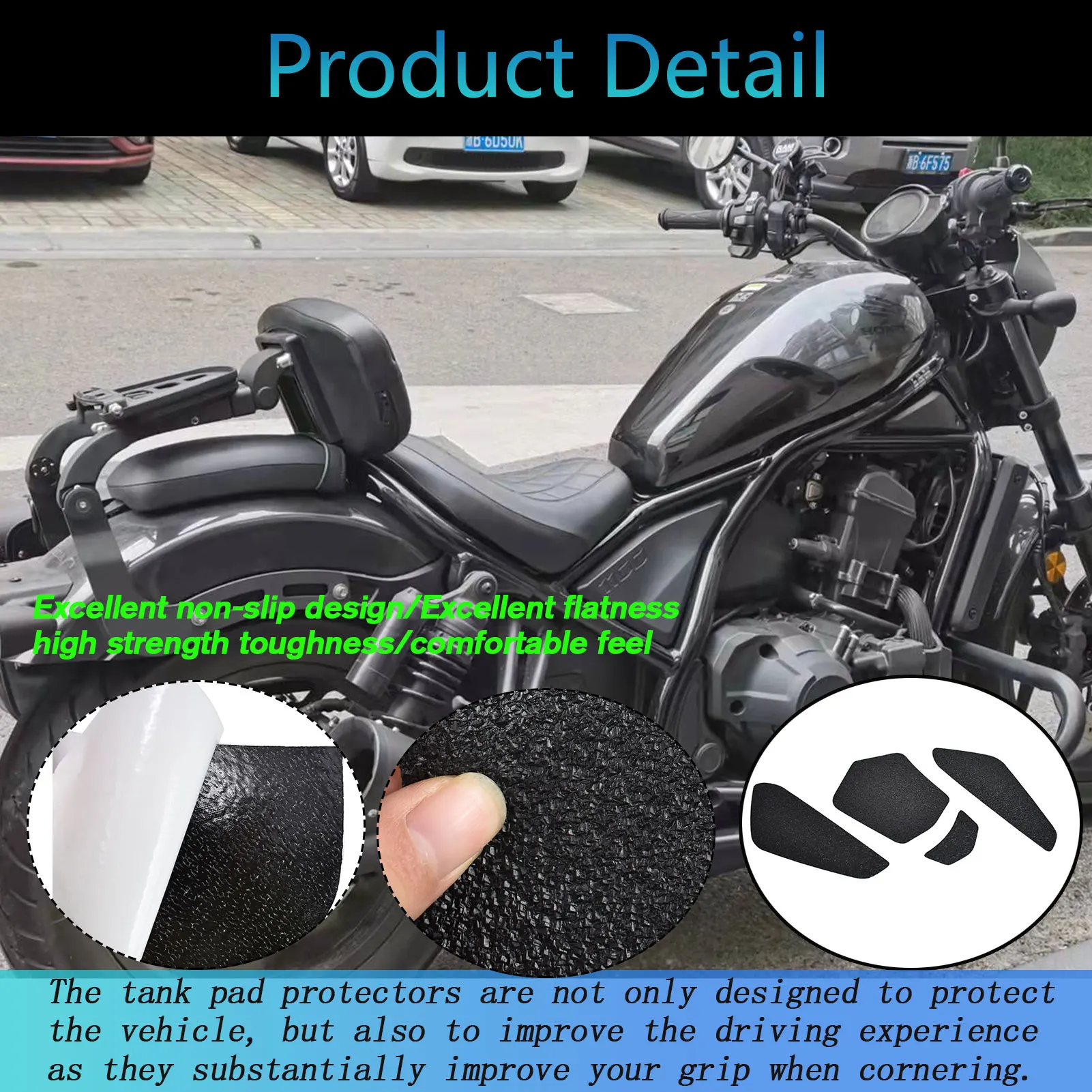 

For CM1100CMX1100 Anti Slip Fuel Tank Stickers Gas Cap Oil Protect Pad For Honda Rebel CMCMX1100 2021-2024Motorcycle Accessories