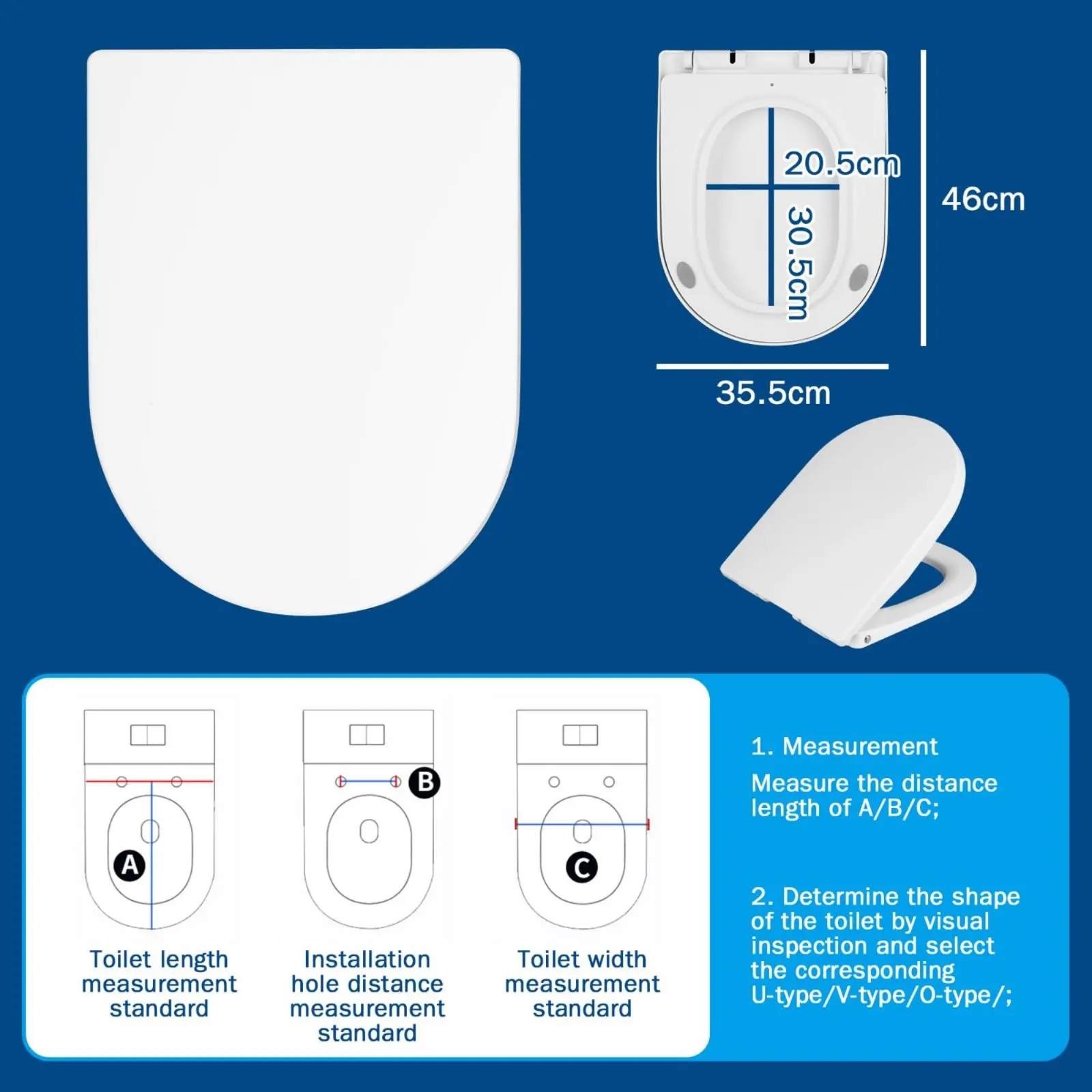 Electric Bidet Toilet Seat Automatic Cleaning Heated Bidet Toilet Seat LED Display Adjustable Temperature