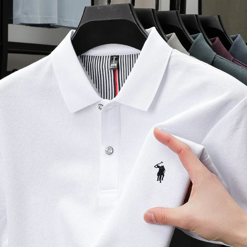 Polo homme 100% coton de luxe, broderie classique poney, confortable, tendance, nouvelle collection 