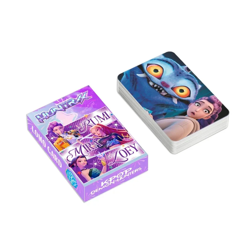 96PCS/Box Anime Kpop Devil Hunter Collectible Card Set LOMO Cards Gaming Card Collect for Fans Holographic Cards Toys Gifts