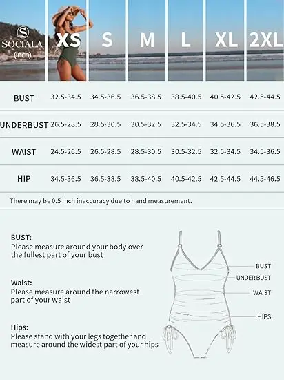 Anfilia Ribbed One Piece Swimsuits for Women Adjustable Tie Side Tummy Control Bathing Suits High Cut Padded Monokinis