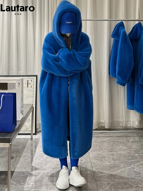 Puffy Coat winter Faux Fur Coat Women Thick Warm Puffy Hooded Jacket Korean Style