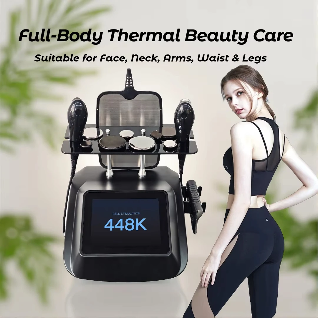 Body Sculpting Machine Unique 448khz Tecar Therapy RET CET Diathermy for Pain Relief and Skin Firming Deep Care Beauty Device