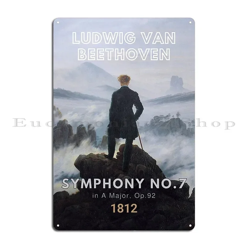 Beethoven Symphony No 7 Metal Sign Decoration Classic Garage Printing Vintage Tin Sign Poster