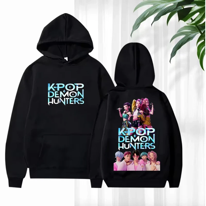 

2025 K-Pop Demon Hunters толстовки для женщин и мужчин Harajuku толстовка повседневный пуловер с длинными рукавами унисекс спортивная одежда модная уличная одежда