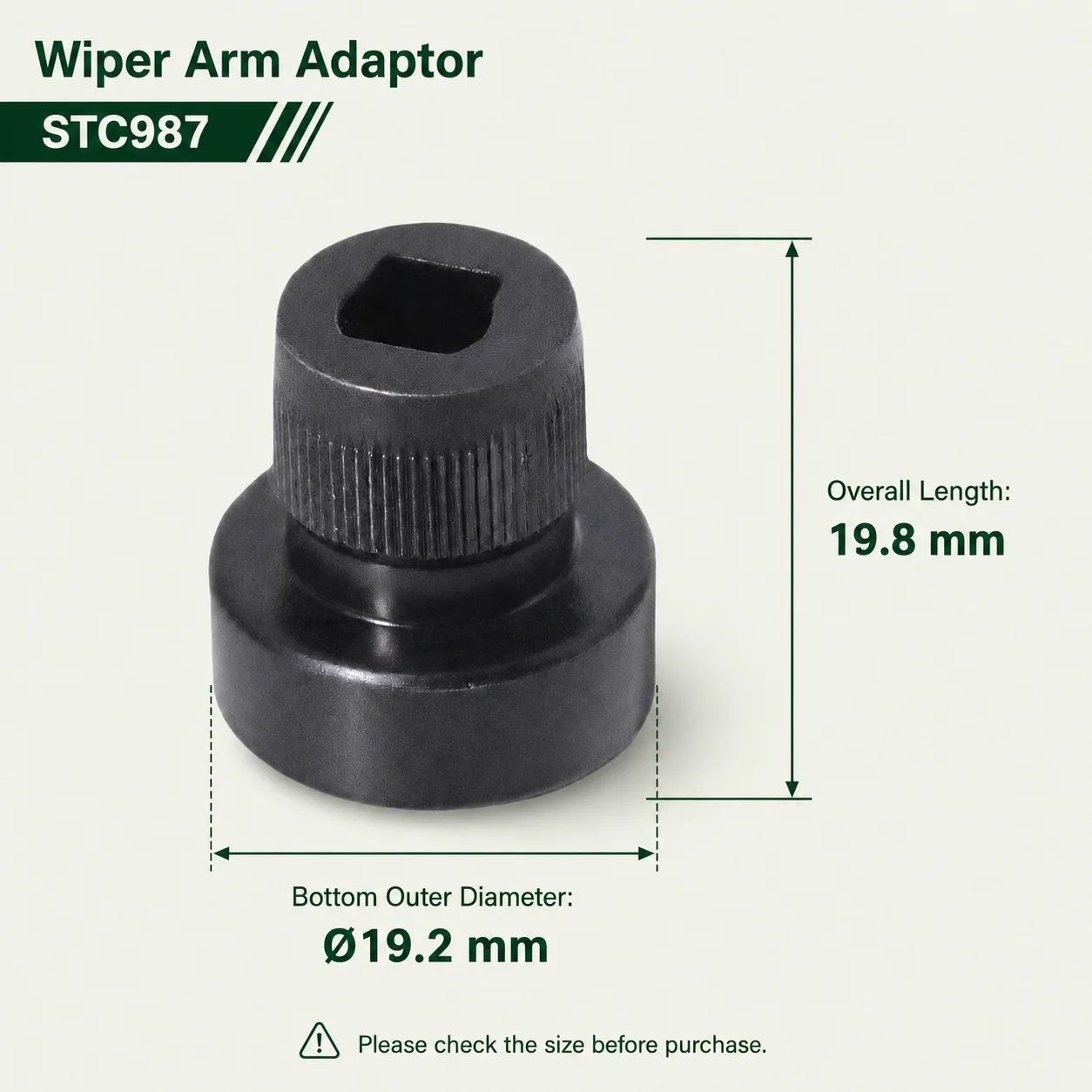 Windscreen Wiper Arm Spindle Adapter for Land Rover Series 3 All Models and Defender 90 110 130 up to 1989 - 2001 STC987