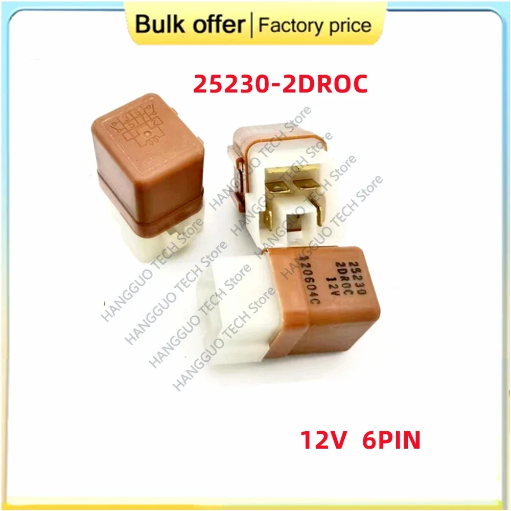 Original 25230-2DROC 252307996A 25230 2DROC 252302DROC 12VDC DC12 12V 6PIN For Nissan QAZai electronic fan headlight 6-pin relay