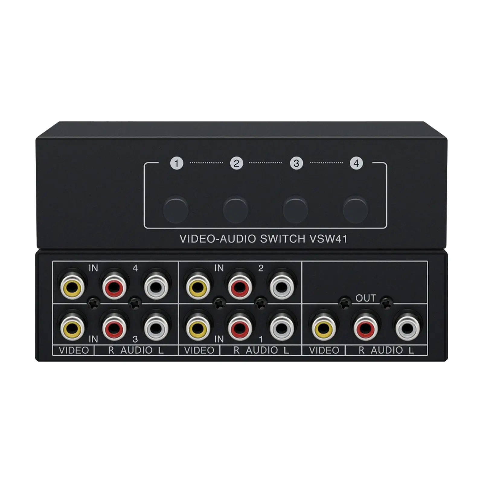 

4 Way AV RCA Switch Video Audio Switcher for DVD Stereo Speaker DVD Player