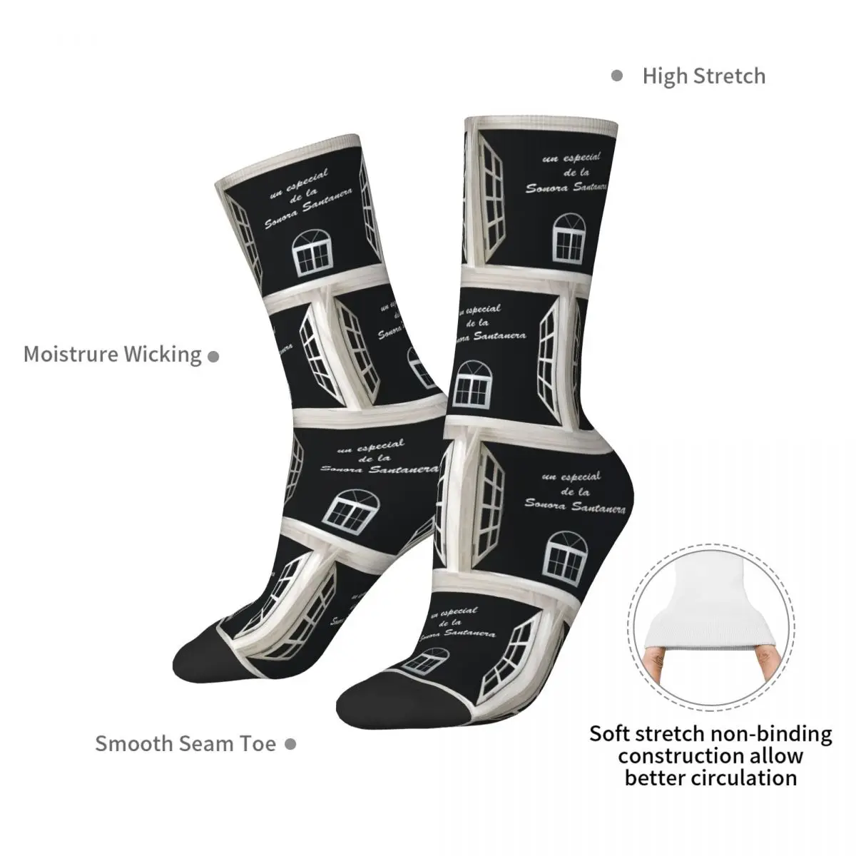 Un Especial De La Sonora Santanera Album 1980 Socks Harajuku Soft Stockings All Season Long Socks for Man Woman's Christmas Gift