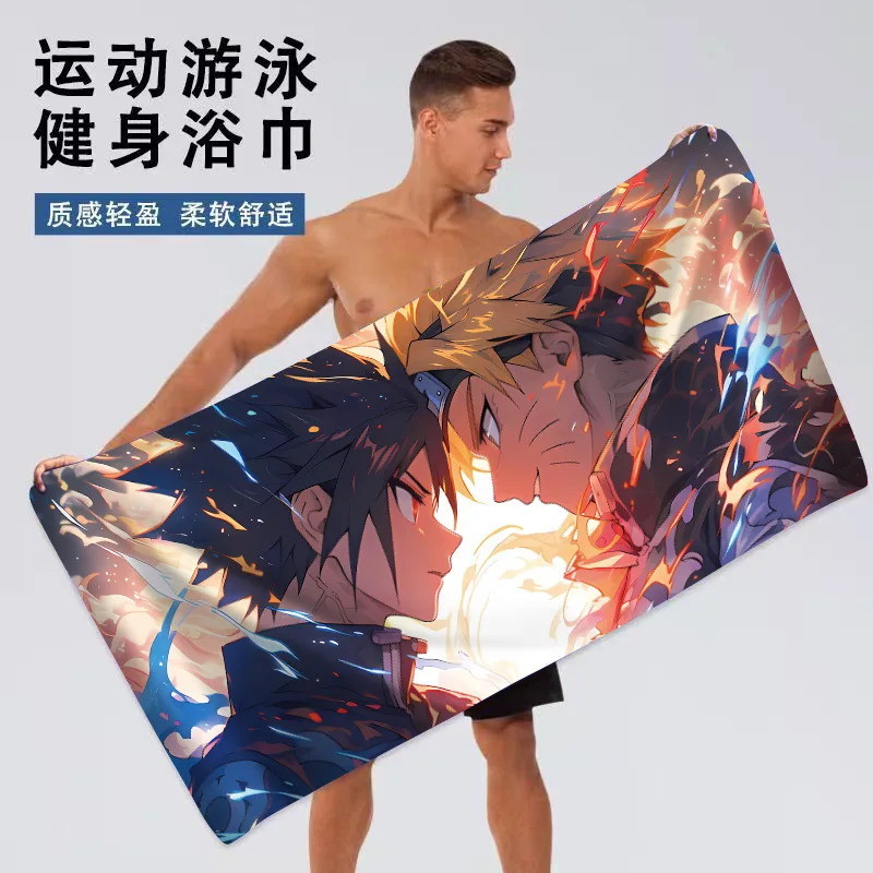 Nuevo Anime dibujos animados Naruto grandes toallas de playa de microfibra toalla de secado rápido toallas de playa de arena toallas de piscina para viajes piscina Yoga