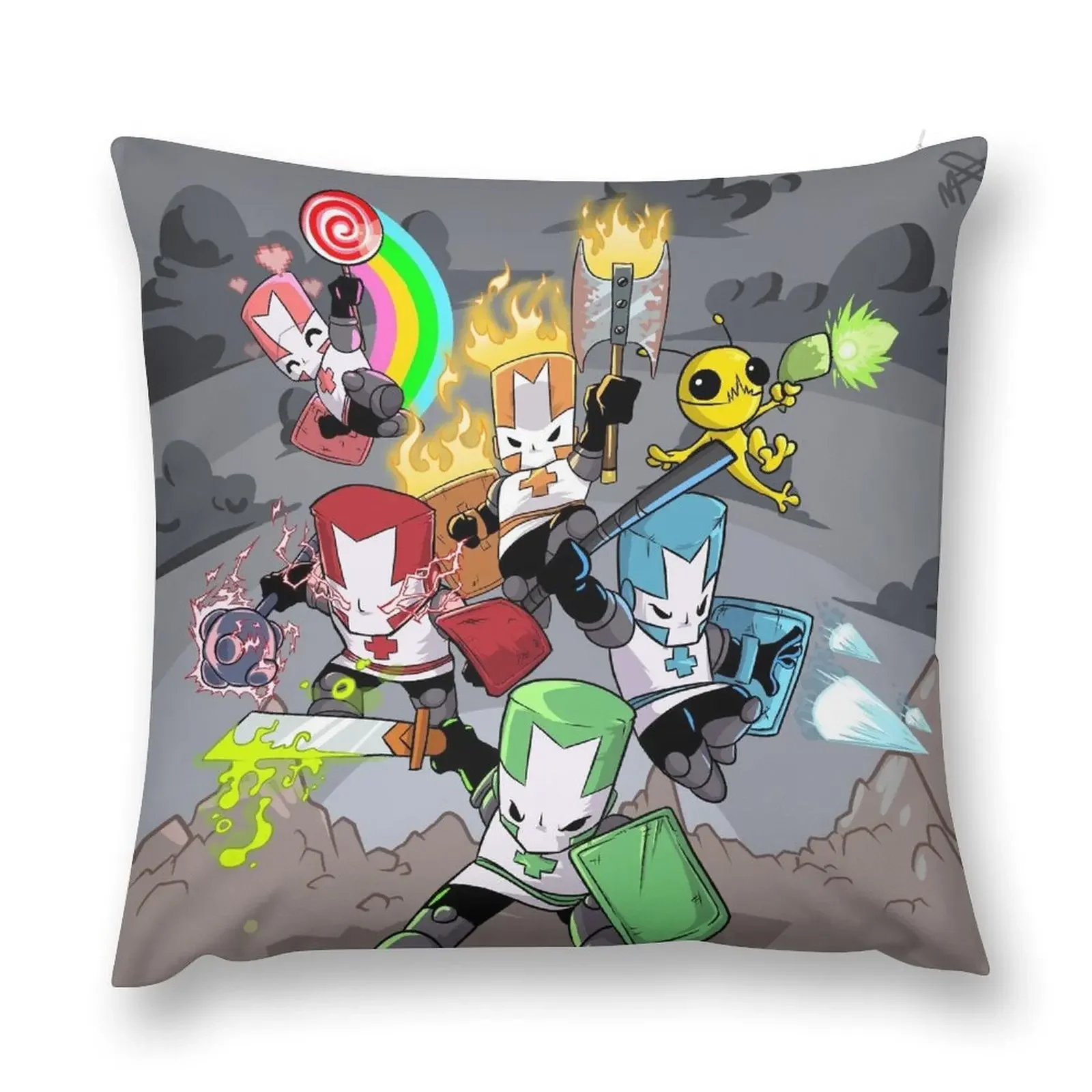

Castle Crashers Featuring. THE ALIEN HOMINID Throw Pillow Covers For Sofas Pillows Aesthetic Custom Cushion pillow