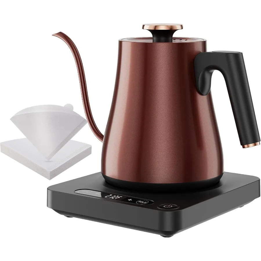 

Умный электрический чайник на гибкой стойке 1,0 л с контролем температуры и сохранением тепла, 1000 Вт, быстрое кипячение, из нержавеющей стали 4 минуты для кофе/чая L