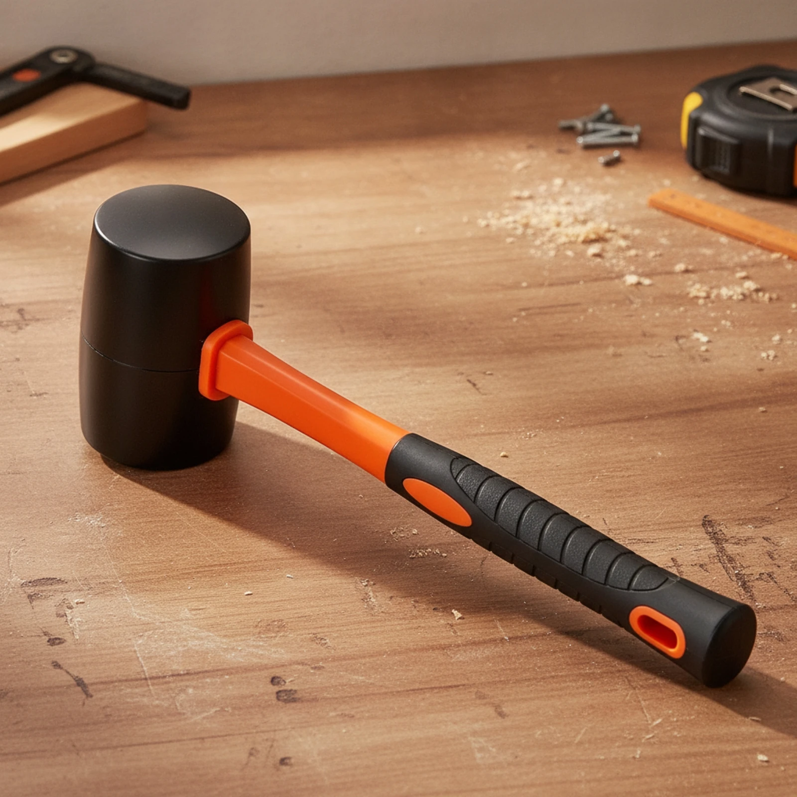 Rubber Mallet Ergonomic Installation Hammer Rubber Hammer Heavy-Duty Long-Lasting for Flooring Installers, Tile Setting