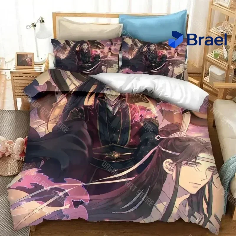 Exquisite 3D Print Grandmaster Of Demonic Cultivation Mo Dao Zu Shi Bedding Set Boys Adults Kid Duvet Cover Bed Cover Single Que