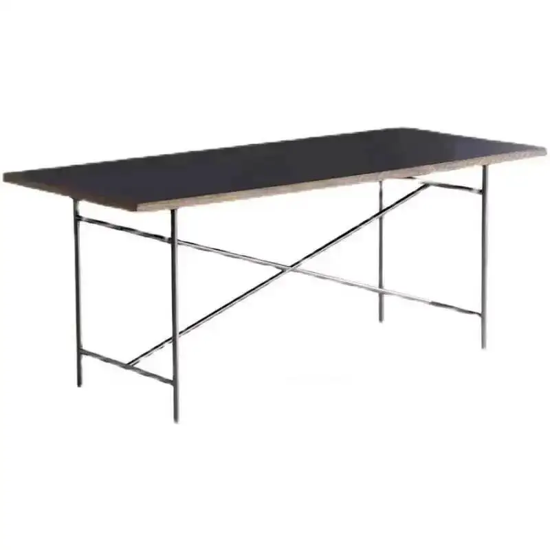 

Writing Office Furniture Stainless Steel Conference Leg Rectangular Desks Solid Room Wood Office Computer Desk For Study Table g