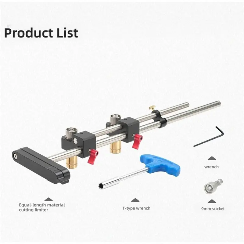A27F-Fixed-Length For Woodworking Track Stop Adjustable Repeat Stop With Scale For Woodworking Tables And Track Saws