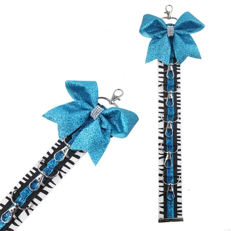 Fabric Holder Decorative Ribbon Bowtie Keychain Holder Chain For Home Travel K1KF