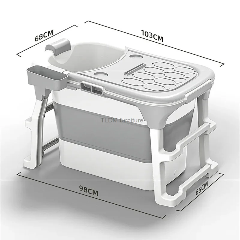 Imagem -02 - Engrossar Banheira Dobrável de Plástico Todo o Corpo Suor Vaporante Banheiras de Banho Produtos de Banheiro Doméstico Moderno Banheira Portátil um