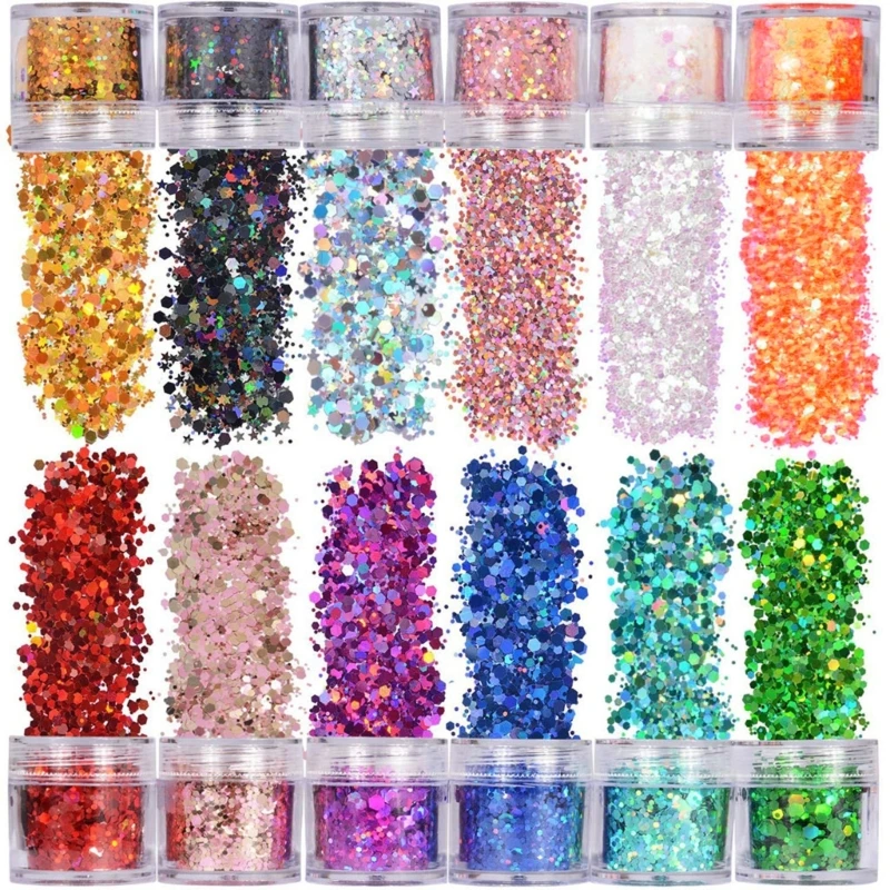 

Resin Glitter Flakes Sequins for Art Crafts Jewelry Making Star Round