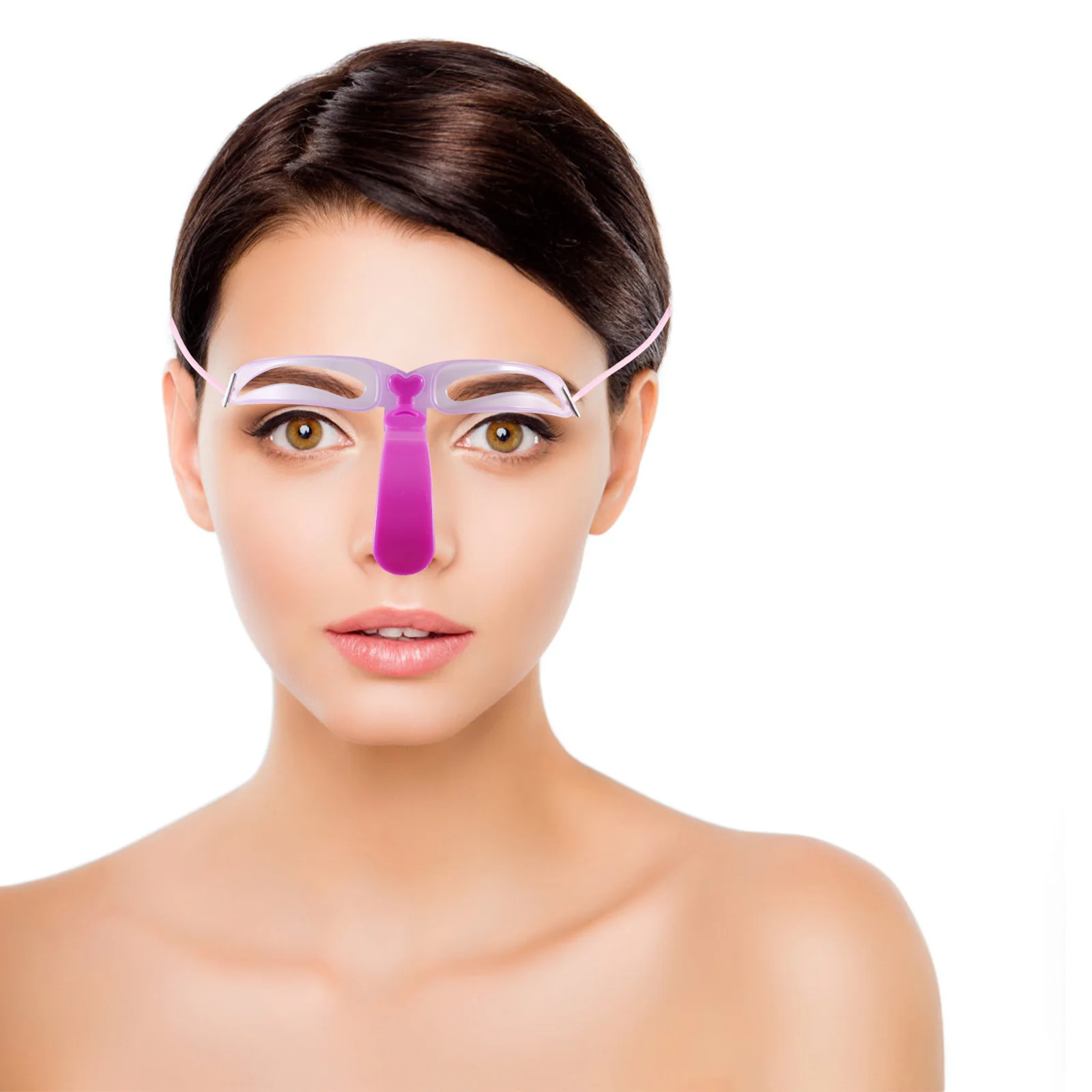 Wenkbrauwstencil Kit Herbruikbaar handontwerp voor natuurlijke, gemakkelijke doe-het-zelf make-uptool Brow Grooming-sjabloon