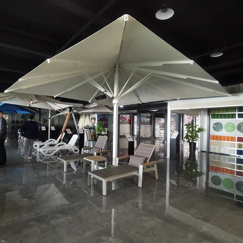 Wodoodporne parasole parasole stoją ogrodowa dużą restauracją Cafe Hotel Market komercyjny aluminiowy parasol Patio 3x4