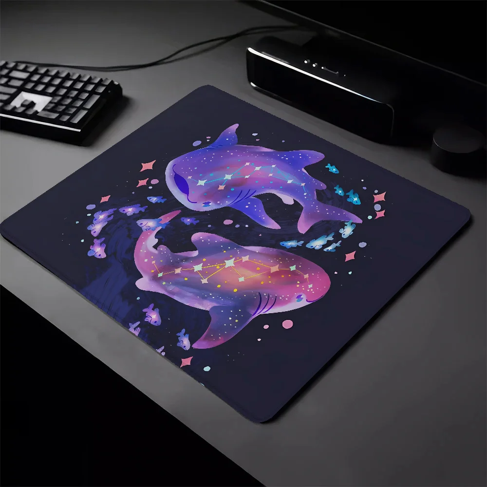 Gaming Laptop Small Magic Mouse Ped Cosmic Whale Shark Desk Pad Computer Mat Pc Accessories Gamer Cabinet Mausepad Deskmat Mats