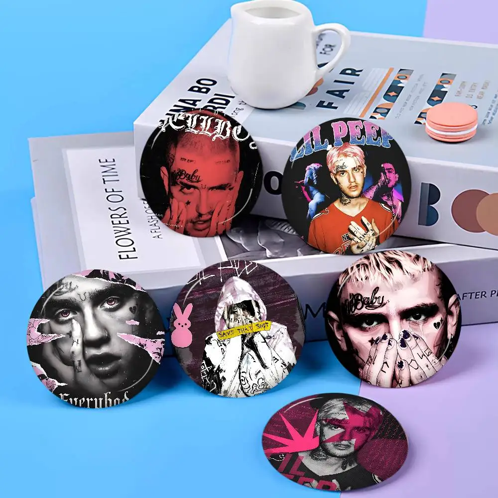 Classic Emo Rapper L-Lil P-Peep Soft Button Pin Bright Printed Icon Gift For Friends Badge Collar Brooch Lapel Pin Metal