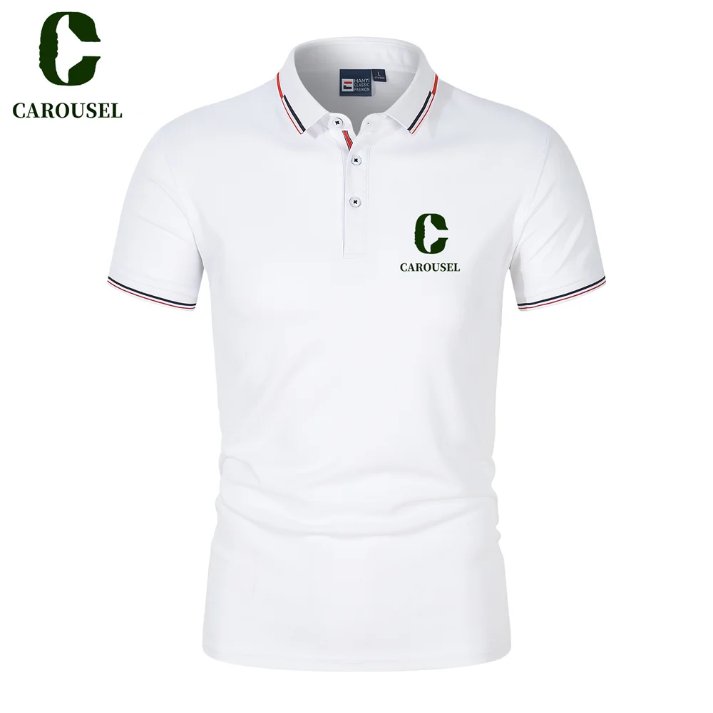 CAROUSEL Golf Polo Shir Summer New Men's and Women's Polo Collar Casual Business T-shirt Fashion Outdoor Sports Golf Polo Shirt