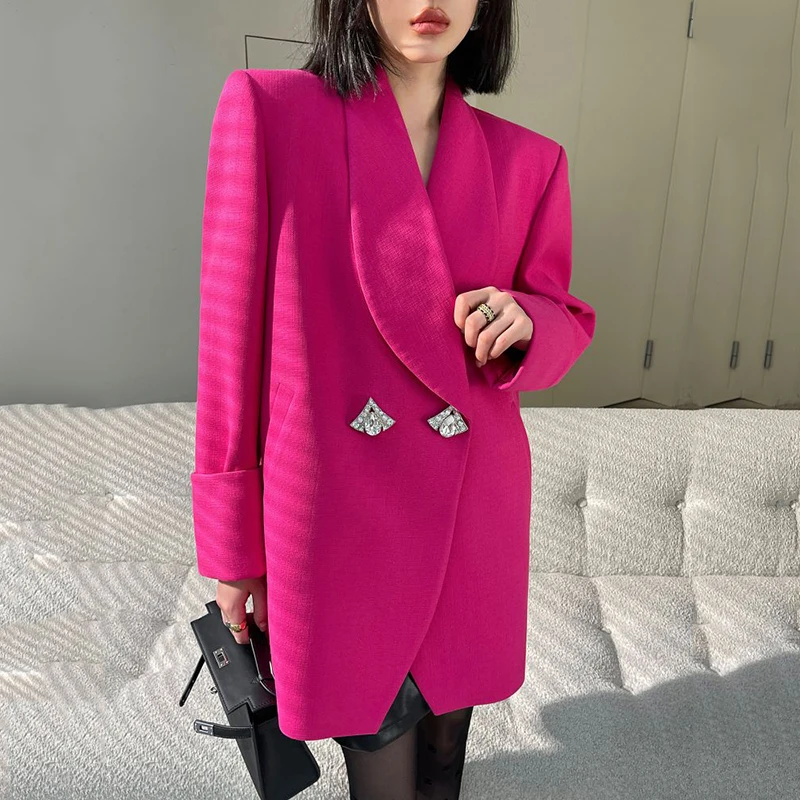 Herbst Mode Blazer Frauen Neue Französisch Elegante Büro Dame Mäntel Vintage Langarm Jacke Lose Outer Frauen Kleidung