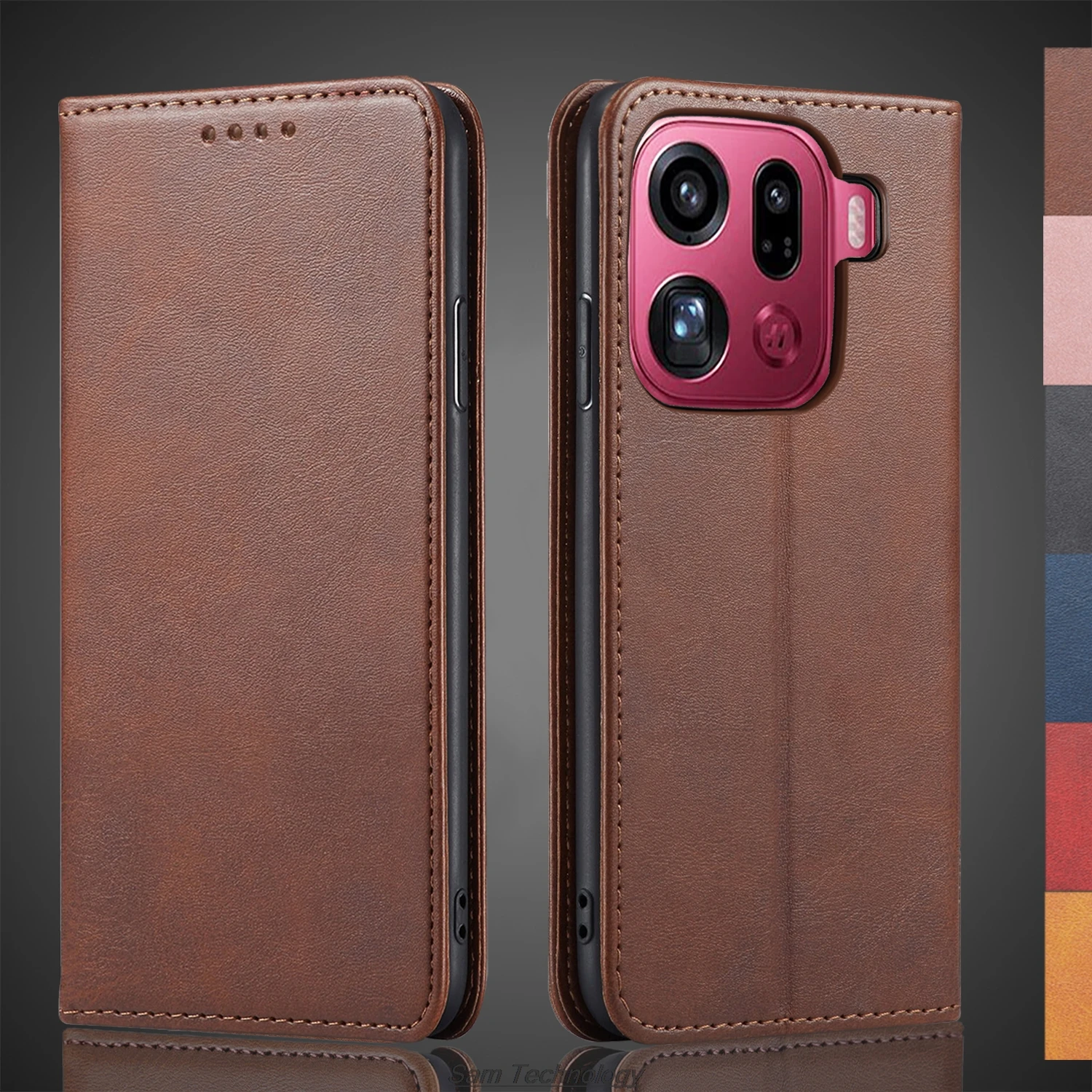 

Magnetic attraction Leather Case for OPPO Find X9 Pro PLG110 PLG120 6.78" Holster Flip Cover Case Wallet Phone Bags Fundas Coque