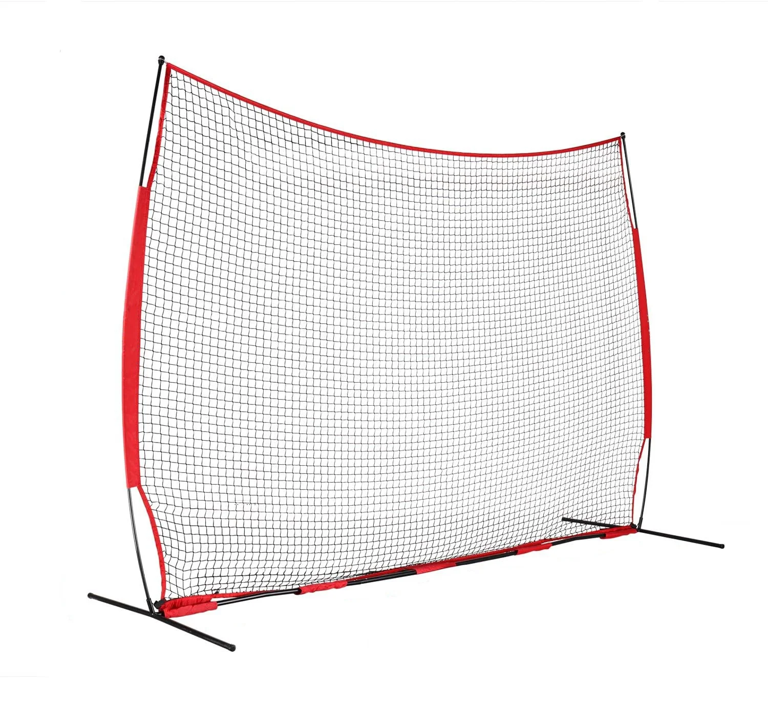 Lacrosse Baseball Soccer Field Hockey Softball Practice Net, 12x9 ft Collapsible Backstop Barrier, Training Equipment