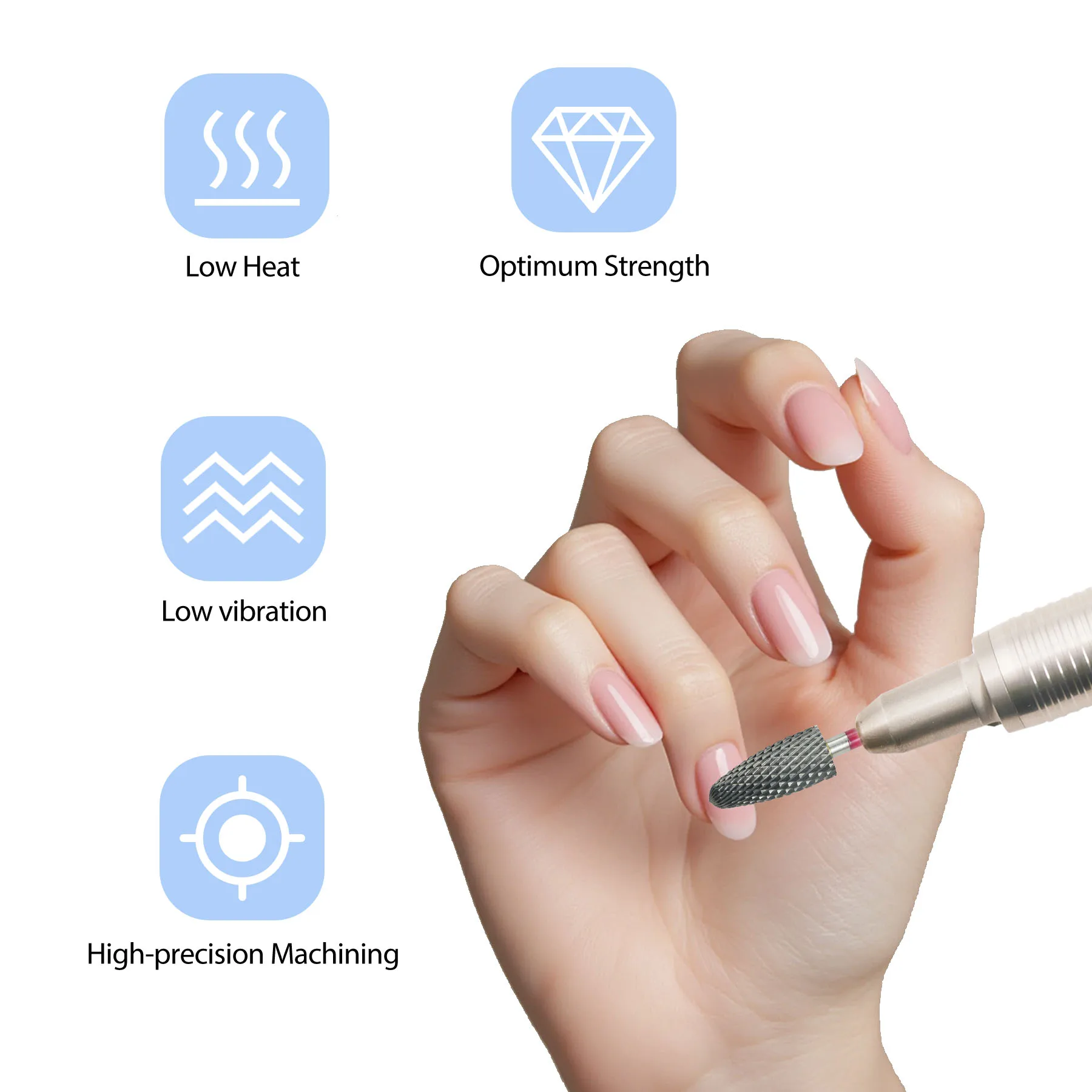 1 pçs carboneto prego broca 3/32 Polegada ferramentas profissionais da arte do prego manicure pedicure shapen remover ferramentas uso do salão de beleza em casa