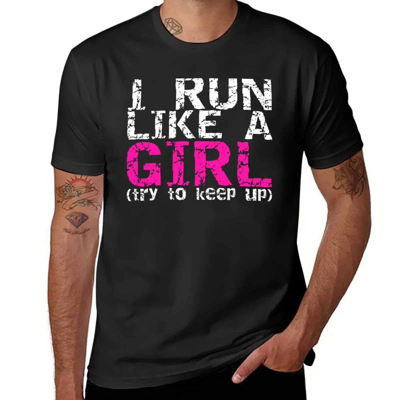 

Run Like a Girl T-Shirt blanks sweat plus size tops men t shirt