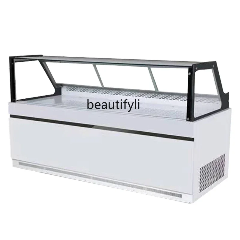 

A61 Cooked food display cabinet Commercial duck meat fresh-keeping cabinet, refrigerated, direct cooling double temperature cold