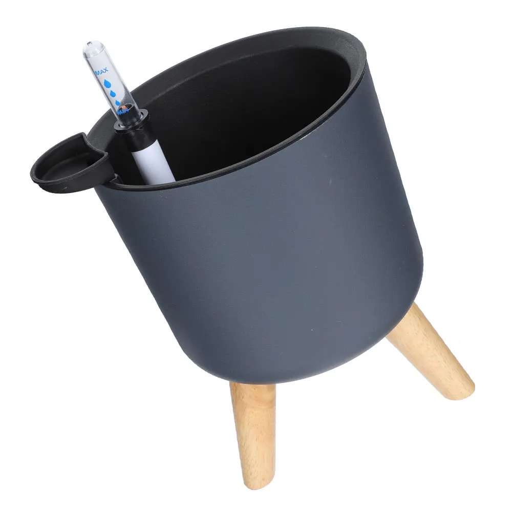 

Planter Automatic Watering Flower Pot Balcony Self Planters Proof Meter Grey Pots with Stands