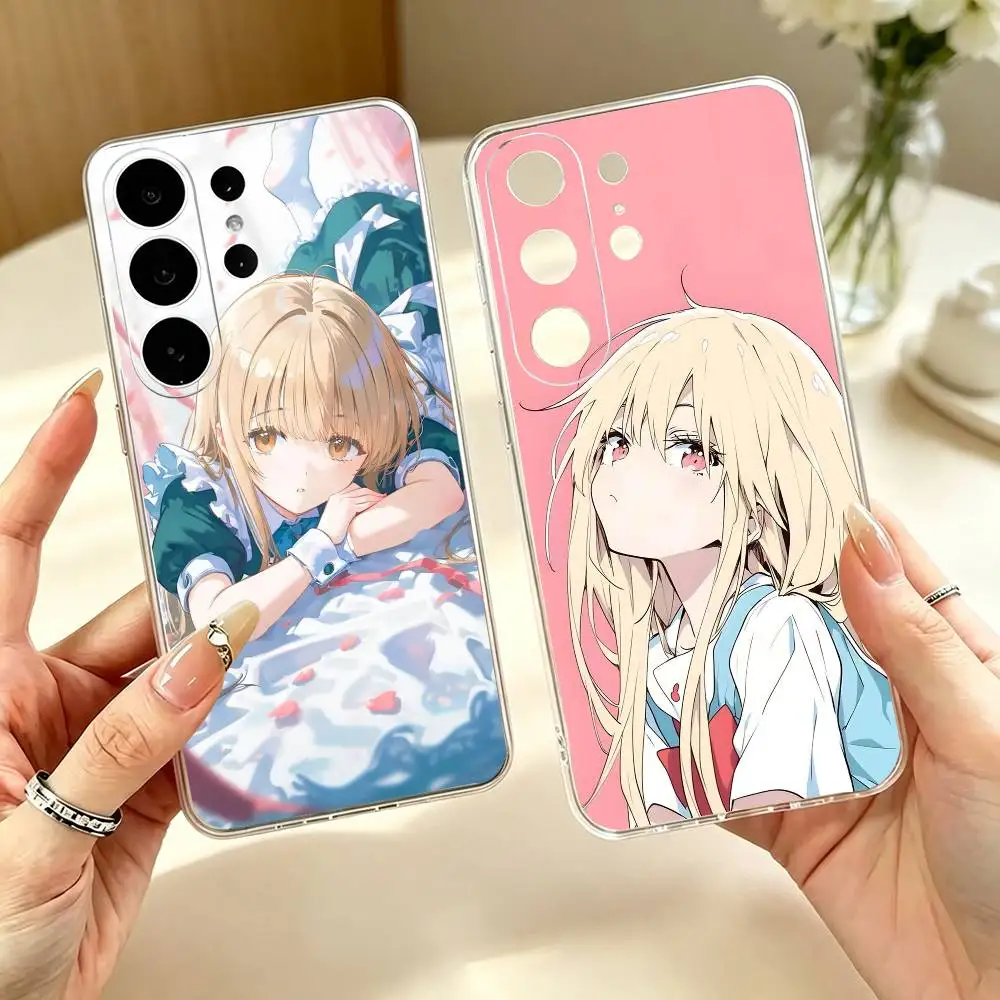 S-Sakura-so no Pet na Kanojo Mashiro Shiina  Transparent Case for Samsung S24 23 22 21 20 FE Lite Plus Ultra Note 10 9 5G Cover