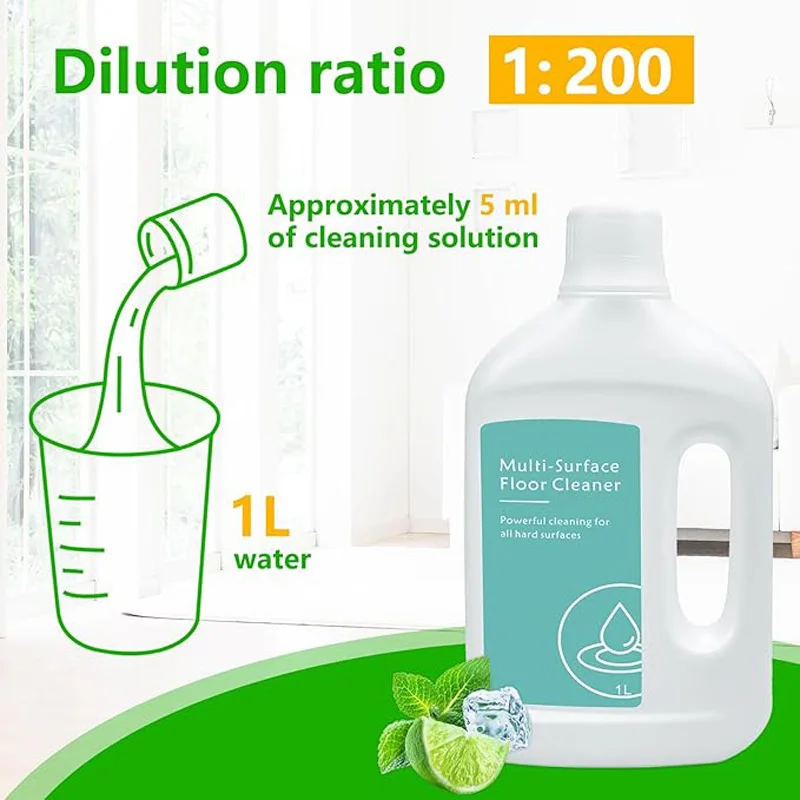 1000 ml Bodenstaubsauger-Reinigungsmittel Nachfüllpack für Dreame Reinigungslösung und Mova Roboter, Kompatibel mit Dreame X-Serie und L – Detail 4