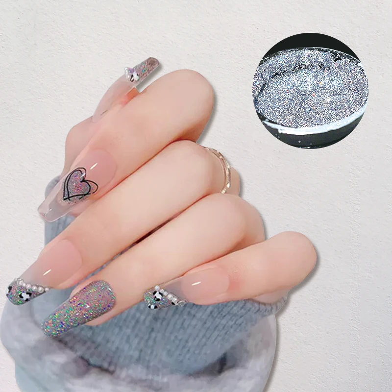Multi-function Holographic Firework Glitter Gel Nail Polish,Semi Permanent Gel for DIY Nail Design & Professional Salon Manicure