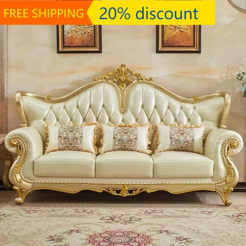 132 Leather Friends Convertible Sofa Bed Nordic Comfy Relaxer Couch Large Pouf Accent Muebles Para El Hogar Furniture Living Roo