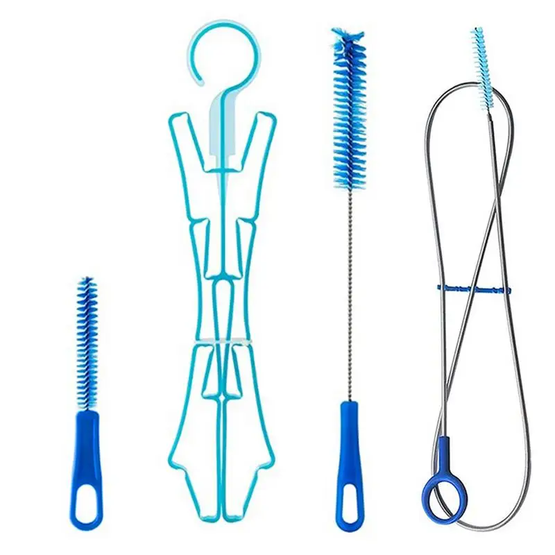 4in1 Hydration Bladder Tube Brush Water Bag Cleaning Kit Long Brush Cleaning Tool For Universal Bladders