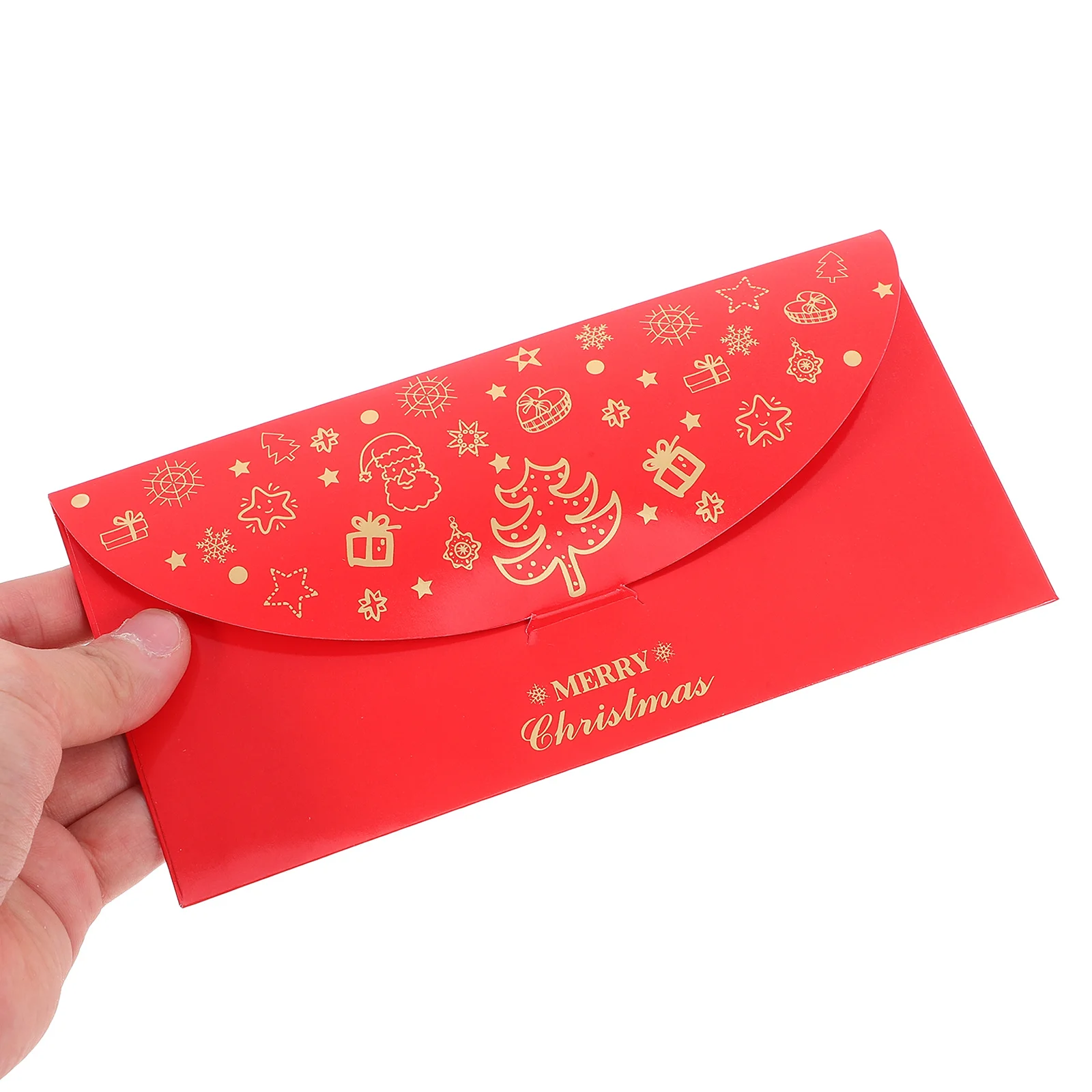 Buste rosse in lamina d'oro da 5 pezzi Buste rosse natalizie tradizionali per il nuovo anno, buste rosse natalizie