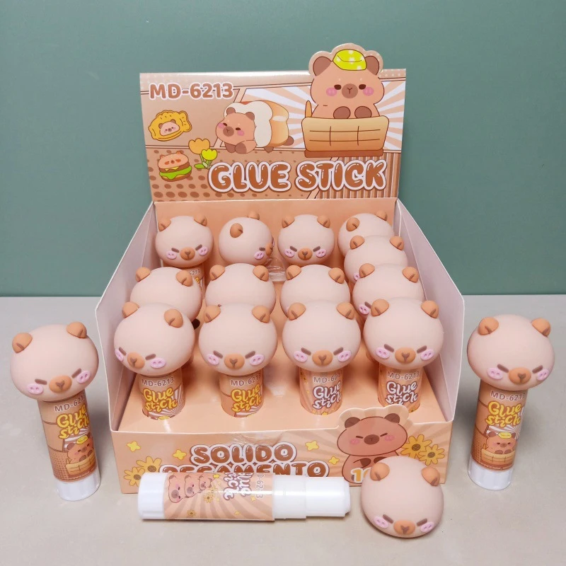 Капибара желейного цвета, однотонный клей, мультяшный твердый клей ручной работы, ПВА, высокая вязкость, детский школьный художественный класс, канцелярские принадлежности «сделай сам», инструмент