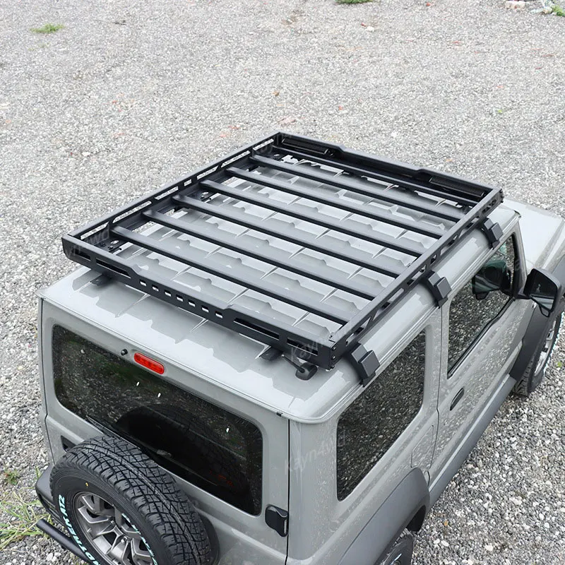 Off Road 4x4 Car Modification Accessories Aluminum Roof Rack Box Luggage Rack For 2019+ SUZUKI Jimny JB64 JB74 LED Spotlights