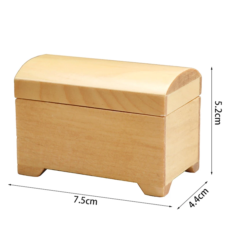 1:12 Miniature Treasure Chest custodia in legno Vintage soggiorno camera da letto mobili casa delle bambole accessori decorazione