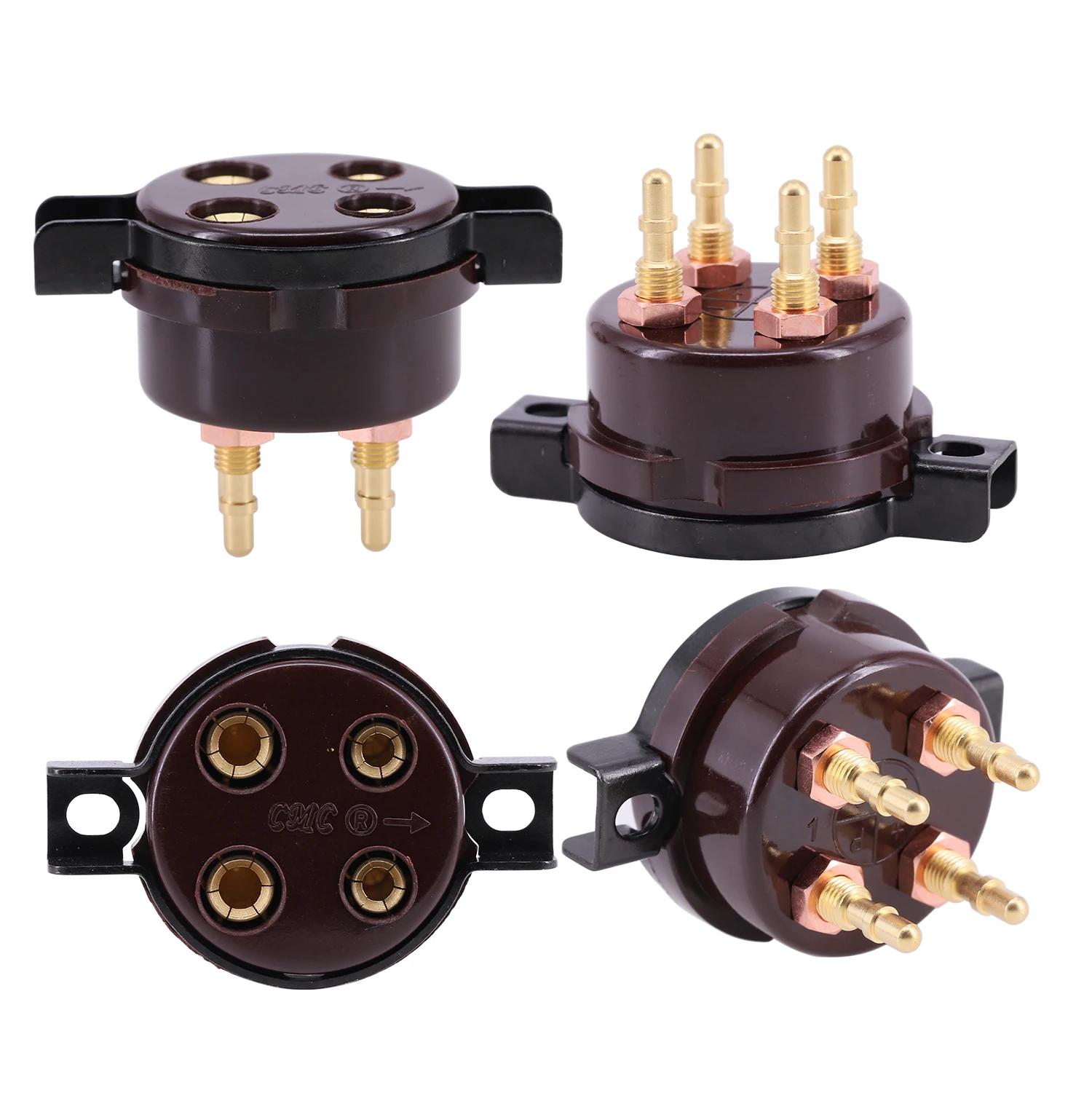 CMC 4-контактная ламповая розетка из ПТФЭ, бакелитовое позолоченное для 300B FU-811 811 274B 572B 2A3, электронный ламповый усилитель HIFI, винтажное аудио