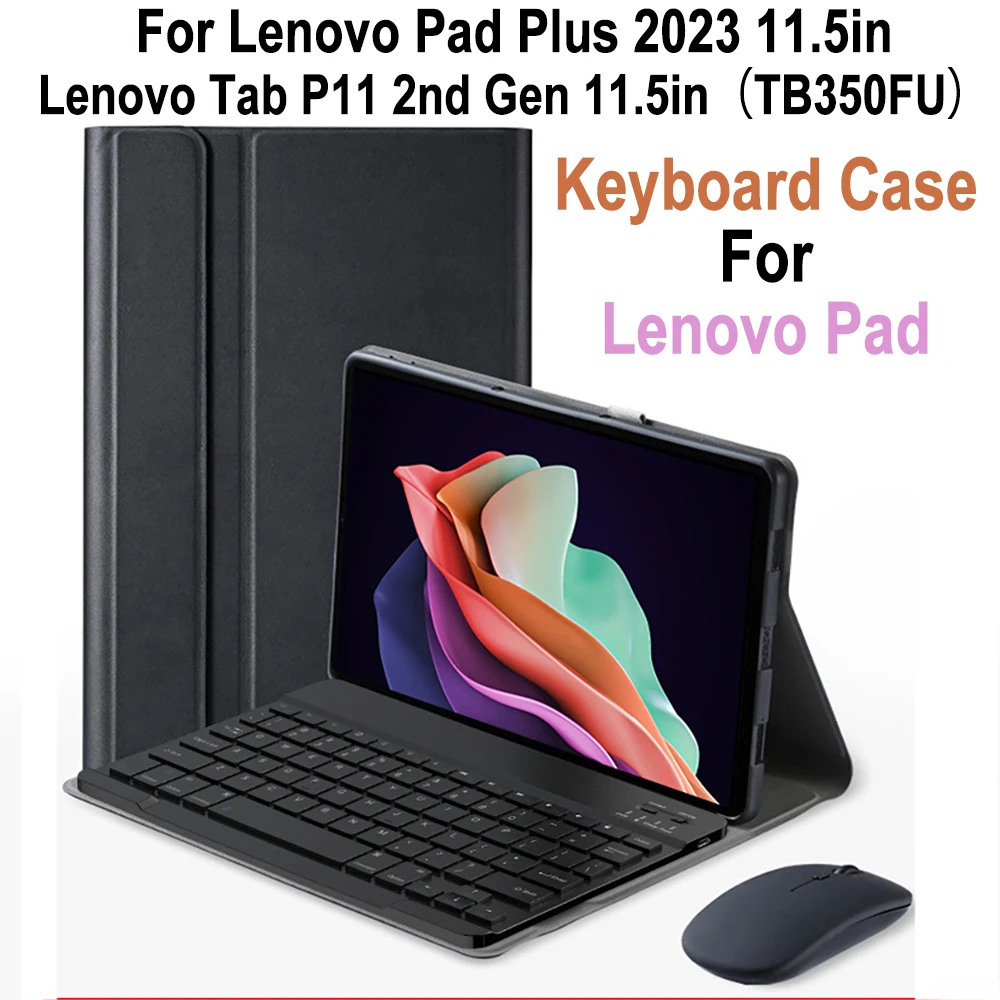 Keyboard Case for Lenovo Pad Plus 2023 11.5 Inch, Detachable Keyboard Cover for Lenovo Tab P11 2nd Gen 11.5