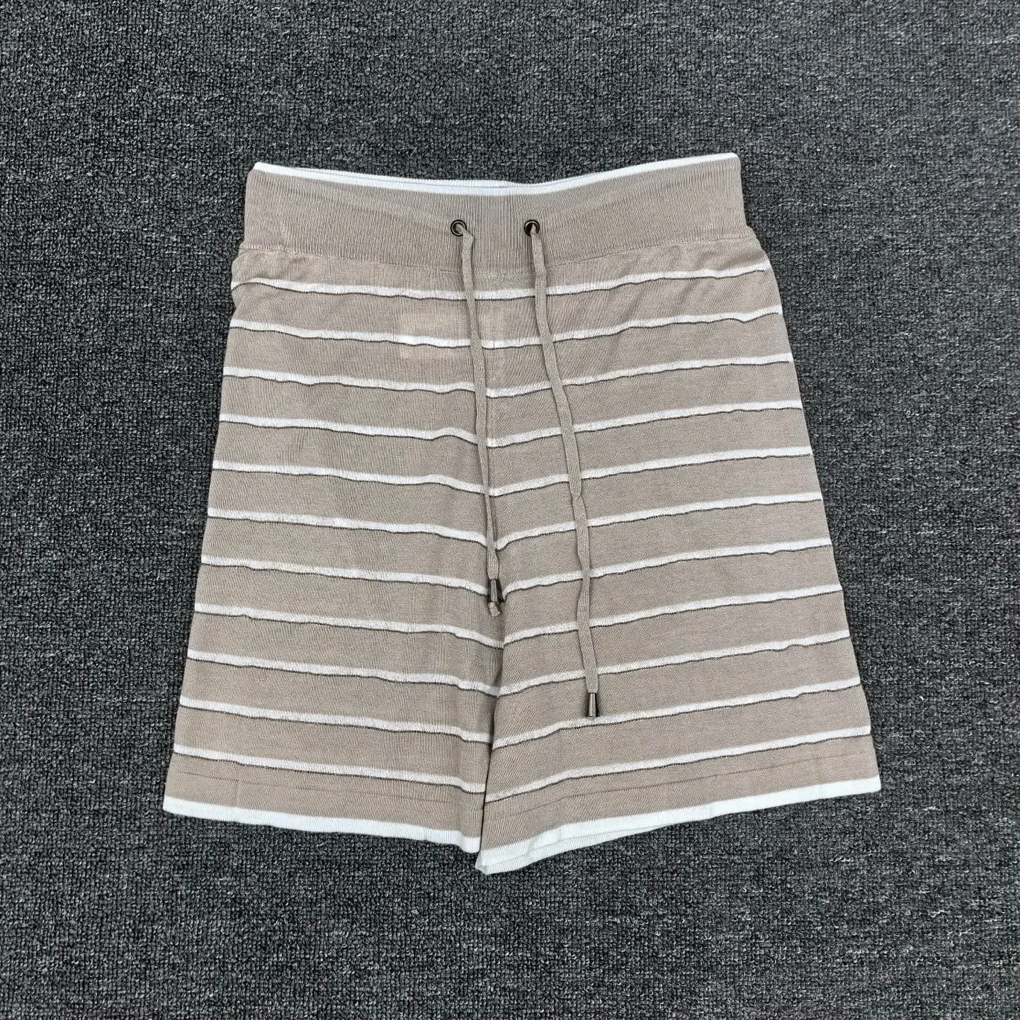 ジェニー & デイブフレンチファッションレディースエレガントなシルクウールニットバミューダミニマリスト夏ハイウエストルーズショーツ女性のための