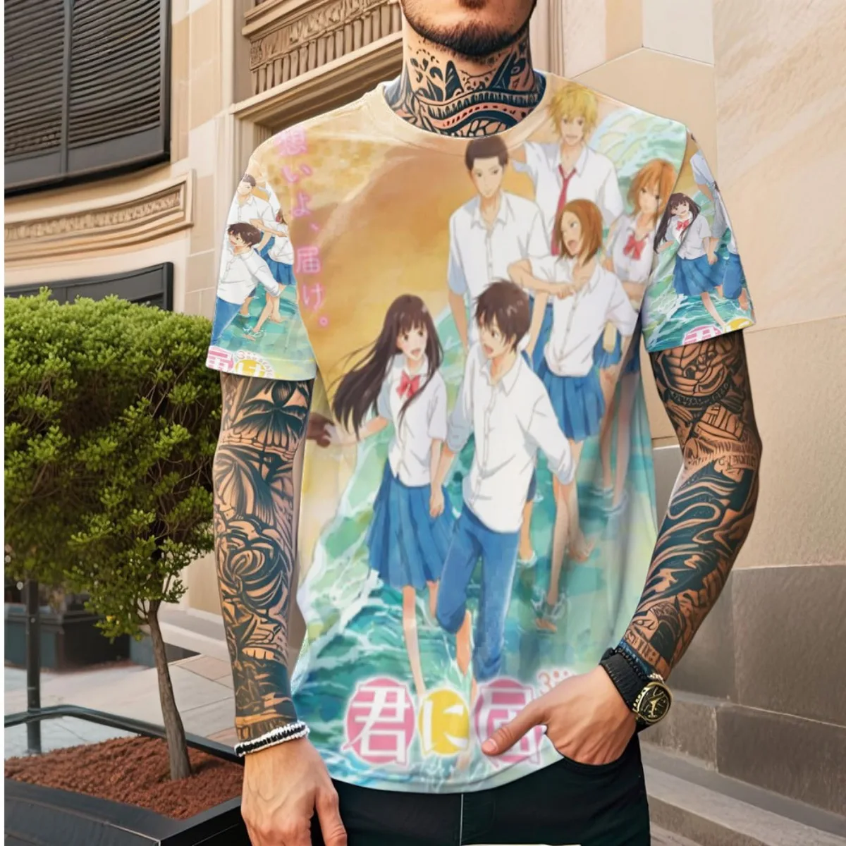 كيمي ني تودوكي الموسم 3 وصول جديد أزياء الرجال قصيرة Sve في جميع أنحاء تي شيرت مطبوع فريد من نوعه في جميع أنحاء تصميم الطباعة للأنيقة #5